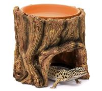 Générique Caverne pour Lézards | Décor Détachable à Humidité Ajustable,Soucoupe D'Humidité Amovible pour Habitat Reptile | pour Serpents Lézards Geckos Tortues Grenouilles Terrarium Intérieur