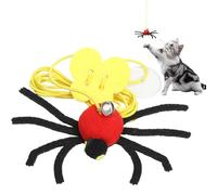 Générique Ceiling Cat Toy - Hangable Interactive Fake Spider, Elastic String Cat Play Toy, Cotton Material for Indoor Entertainment, Perfect for Bedroom, Living Room, Patio, Or Pet Cage