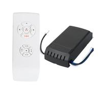 Générique Ceiling Fan Remote Control, Adjustable Wind Speed Transmitter, 100W, Battery Operated, 300W, 3 Speeds Fan Controller with Timer and Light Control for Home Use, 5x1.8x13.5cm