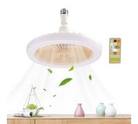 Générique Ceiling Fans with Lights and Remote, Lighting Fixture with Timer, Built-in Aromatherapy Compartment, Dimmable LED Lamp for Living Room, Kitchen, Bedroom, 9.84x9.84x4.33 inches