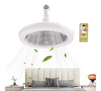 Générique Ceiling Fans with Lights and Remote, Lighting Fixture with Timer, Built-in Aromatherapy Compartment, Dimmable LED Lamp for Living Room, Kitchen, Bedroom, 9.84x9.84x4.33 inches