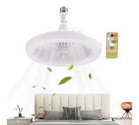 Générique Ceiling Fans with Lights and Remote, Lighting Fixture with Timer, Built-in Aromatherapy Compartment, Dimmable LED Lamp for Living Room, Kitchen, Bedroom, 9.84x9.84x4.33 inches
