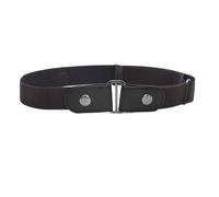 Générique Ceinture élastique en cuir Invisible for jeans, sans boucle, facile à étirer for femmes et hommes, tracas Pour les jeans(Coffee belt)