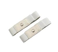 Générique Ceinture élastique sans boucle 2 pièces/ensemble for femmes et hommes, unisexe, extensible for pantalons, Jeans décontractés, réglables invisibles Pour les jeans(WHITE)
