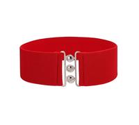 Générique Ceinture Homme Avec Boucle pour femme de 3 pouces, des années 50, faite à la main aux États- - Rouge Ceinture Enfant Sans Boucle (Red, One Size)