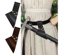 Générique Ceinture Médiévale en Cuir avec Porte-Épée | Harnais D’Épaule Porte-Dague & Épée | Ceinture Renaissance Réglable | Accessoire LARP Punk Cosplay