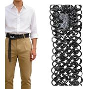 Générique Ceinture Métallique | Style Polyvalent Gothique Punk et Vintage | Ceinture Taille À Chaîne Industrielle | Pour Photographie Rencontres Déplacements Fête Père Petit-Ami Anniversaire Noël