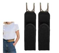 Générique Ceinture Sans Boucle Élastique Homme,Sangle Élastique Sans Fermoir,Ceinture Multifonction Pratique,Elastique Femme Ceintures de Voyage Pour le Sport,Randonnée,Conduite en Ville (Noir*2)