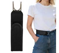 Générique Ceinture Sans Boucle Élastique,Sangle Élastique Sans Fermoir - Ceinture Multifonction Pratique - Idéale Pour Le Sport La Randonnée Les Voyages La Conduite En Ville Et Au Quotidien Noir