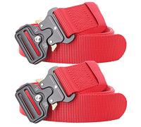 Générique Ceinture tactique pour homme de style militaire, ceinture de travail en nylon robuste de 3,8 cm, lot de 2
