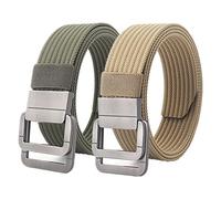 Générique Ceintures Hommes, Ceinture Tactique Militaire en Nylon à Double Anneau en D avec Boucle Réglable, Paquet de 2