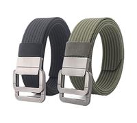 Générique Ceintures Hommes, Ceinture Tactique Militaire en Nylon à Double Anneau en D avec Boucle Réglable, Paquet de 2