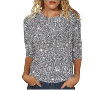 Générique Célébrez l atmosphère du avec des t Shirts décontractés à Manches Longues pour Femmes 1 Dark Gray L