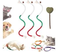 Générique Celery Pets Cat Chew Rope, Catnip-Infused Organic Cotton Chew Rope Toys for Cats, Interactive Cat Nip Kitty Toy for Teeth Cleaning, Cotton Chew Rope Toys, 28 inches String (Red)
