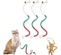 Générique Celery Pets Cat Chew Rope,Catnip-Infused Organic Cotton Chew Rope Toys for Cats,Safe Catnip Ropes Chews Toys for Teeth Cleaning,Self-Entertainment Artifact 28 inches String (3Pcs-Red Green)