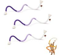Générique Celery Pets Cat Chew Rope, Natural Cotton & Silvervine Dental Toy, Destructive Chewing Redirect for Kittens, Silent, Odor-Free Play (3PCS-Purple)