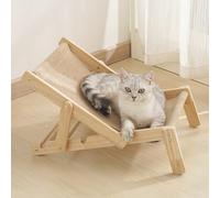 Générique Celery Pets Cat Lounger Chair, 2 in 1 Cat Chair for Indoor Cats Hammock for Scratching Pad, Sisal Cats Scratcher Lounge, Pet Cozy for Small and Medium (Wood)