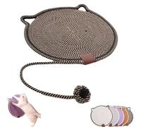 Générique Celery Pets Cat Scratcher Mat, Celery Pets Dual Scratching Pad, 17''/20'' Scratching Pads for Indoor Cats, Natural Cotton Rope Cat Scratching Pads (Black,20IN)