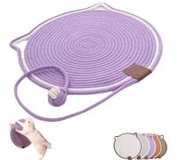 Générique Celery Pets Cat Scratcher Mat, Celery Pets Dual Scratching Pad, 17''/20'' Scratching Pads for Indoor Cats, Natural Cotton Rope Cat Scratching Pads (Purple-B,17IN)