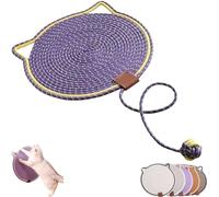 Générique Celery Pets Cat Scratcher Mat, Celery Pets Dual Scratching Pad, 17''/20'' Scratching Pads for Indoor Cats, Natural Cotton Rope Cat Scratching Pads (Purple-A,20IN)
