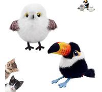 Générique Celery Pets Rechargeable Flapping Bird Cat Toy, Motion-Activated,Three-Mode Wing Flap 2025 New Interactive Cat Toys (2-c pcs)