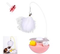 Générique Celery Pets Wobble Pet Toy with Feather & Catnip, Spinner Cats Feather Toy with Bells, Dual Rolling Balls Rotate 360° Tumbler Cat Toy (Pink)