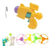 Générique Celerypet Light-Up Flying Disc Cat Launcher Set, Celery Pets Cat Fetch Toy with Colorful Flying Propellers Set, Cats Playing Tracking Interactive Toys for Chasing Training Hunting (Yellow)