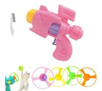 Générique Celerypet Light-Up Flying Disc Cat Launcher Set, Celery Pets Cat Fetch Toy with Colorful Flying Propellers Set, Cats Playing Tracking Interactive Toys for Chasing Training Hunting (Pink)