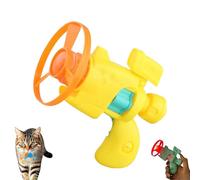 Générique Celerypet Light-Up Flying Disc Cat Launcher Set, Celery Pets Cat Toy, with Colorful Flying Propellers Set,Flying Disc Launcher Toy, for Chasing Training Hunting (Yellow)