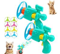 Générique Celerypet Light-Up Flying Disc Cat Launcher Set, Celerypets Cat Fetch Toy with Colorful Flying Propellers Set, Cats Playing Tracking Interactive Toys, for Pet Training and Chasing (2Set)