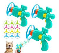 Générique Celerypet Light-Up Flying Disc Cat Launcher Set, Celerypets Cat Fetch Toy with Colorful Flying Propellers Set, Cats Playing Tracking Interactive Toys, for Pet Training and Chasing (3Set)