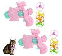 Générique Celerypet Light-Up Flying Disc Cat Launcher Set with Colorful LED Propellers, Interactive Fetch Toys for Indoor Play Training Chasing and Enrichment Activities (2 Pcs Pink)