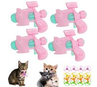 Générique Celerypet Light-Up Flying Disc Cat Launcher Set with Colorful LED Propellers, Interactive Fetch Toys for Indoor Play Training Chasing and Enrichment Activities (4 Pcs Pink)