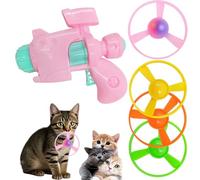 Générique Celerypet Light-Up Flying Disc Cat Launcher Set with Colorful LED Propellers, Interactive Fetch Toys for Indoor Play Training Chasing and Enrichment Activities (1 Pc Pink)