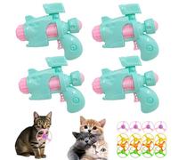 Générique Celerypet Light-Up Flying Disc Cat Launcher Set with Colorful LED Propellers, Interactive Fetch Toys for Indoor Play Training Chasing and Enrichment Activities (4 Pcs Blue)
