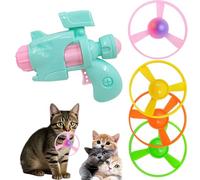 Générique Celerypet Light-Up Flying Disc Cat Launcher Set with Colorful LED Propellers, Interactive Fetch Toys for Indoor Play Training Chasing and Enrichment Activities (1 Pc Blue)