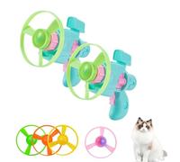Générique Celerypet Light-Up Flying Discs Cat Launcher Set, 2025 New Interactive Flying Disc Launcher Toy for Cats, Fun Cat Toy for Chasing, Hunting, Exercise, Training Indoors Or Outdoors (Blue*2)