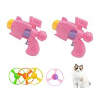 Générique Celerypet Light-Up Flying Discs Cat Launcher Set, 2025 New Interactive Flying Disc Launcher Toy for Cats, Fun Cat Toy for Chasing, Hunting, Exercise, Training Indoors Or Outdoors (Pink*2)