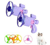 Générique Celerypet Light-Up Flying Discs Cat Launcher Set, 2025 New Interactive Flying Disc Launcher Toy for Cats, Fun Cat Toy for Chasing, Hunting, Exercise, Training Indoors Or Outdoors (Purple*2)