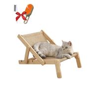 Générique Celerypets Cat Lounger Chair，2 in 1 Cat Chair for Indoor,Adjustable Foldable Hammock，for Scratching Pad，Lounge for Small and Medium Cats (Beige)