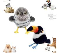 Générique Celerypets Flapping Bird Cat Toy, Celery Pets Rechargeable Flapping Bird Cat Toy, Motion Activated with Three-Mode Wing Flap, for Cats Small Dog (B+C)