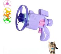Générique CeleryPets Light-Up Flying Disc Cat Launcher Set, Celery Pets Cat Fetch Toy with Colorful Flying Propellers Set, Kitten Playing Tracking Interactive Fetch Toys for Cats Indoor (Purple,1pcs)