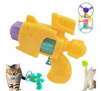 Générique Celerypets Light-Up Flying Disc Cat Launcher Set, Celery Pets Cat Fetching Launcher, Colorful Propeller Discs, Interactive Pet Flying Launcher for Playtime (Yellow)