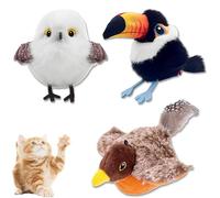 Générique CeleryPets Rechargeable Flapping Bird Cat Toy, CeleryPets Flapping Bird Cat Toy, New Interactive Cats Toys, with Three-Mode Wing Flap, for Your Favorite Pets (Mix*3 B)