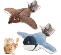 Générique CeleryPets Rechargeable Flapping Bird Cat Toy, CeleryPets Flapping Bird Cat Toy, New Interactive Cats Toys, with Three-Mode Wing Flap, for Your Favorite Pets (Mix*2 B)