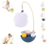 Générique CeleryPets Wobble Pet Toy with Feather, Interactive Wobble Pets Toy for Endless Pet Fun for Indoor Cats Exercise Feathers Toys for All Breeds (Blue)