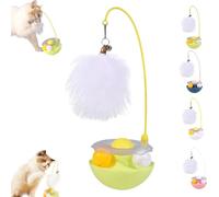 Générique CeleryPets Wobble Pet Toy with Feather, Interactive Wobble Pets Toy for Endless Pet Fun for Indoor Cats Exercise Feathers Toys for All Breeds (Yellow)