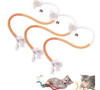 Générique Celerys Pets Cat Chew Rope, Organic Cotton Chew Rope Toys for Cats, Cat Toy Self-Entertainment Artifact, for Teeth Cleaning, for Bored Indoor Cats (Orange)