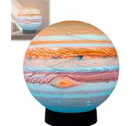 Générique Celestial Body Decor Night Light, Realistic 3D Star Solar System Lamp, Unique Jupiter Globe Mood Lighting Lamps for Bedroom Ambience and Space Lovers Gifts