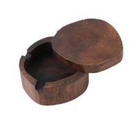 Générique Cendrier à Cigares en Bois Créatif, Ornement Décoratif Marron | Style Vintage Moderne, Usage Bureau ou Restaurant, Facile à Déplacer, Garde Table et Sol Propres